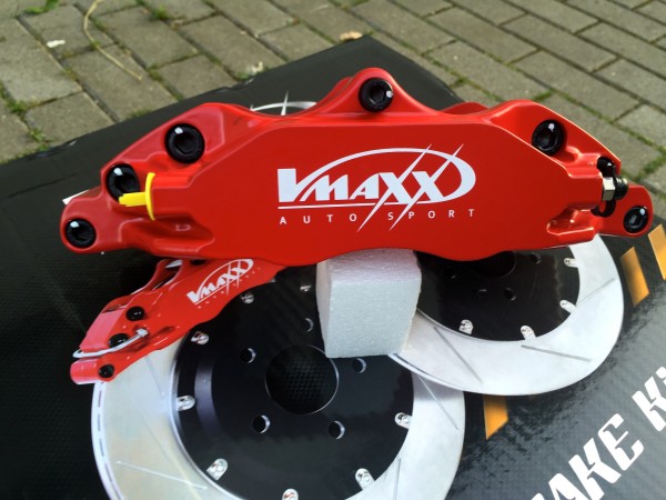 V-Maxx Bremsanlage Rot mit Stahlflex Bremsleitung - Opel Astra G / H - Zafira A / B